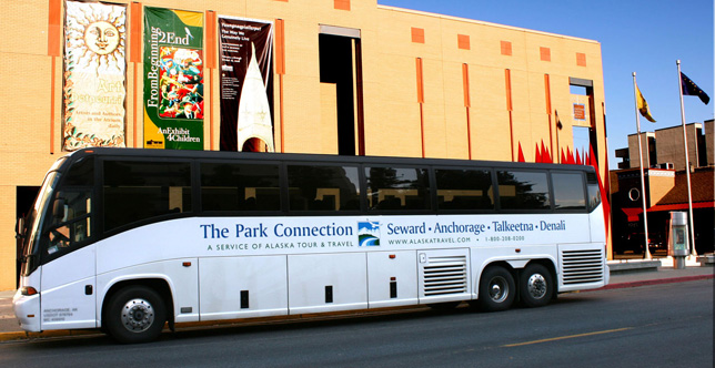 Park Connection Motorcoach at Anchorage Museum.