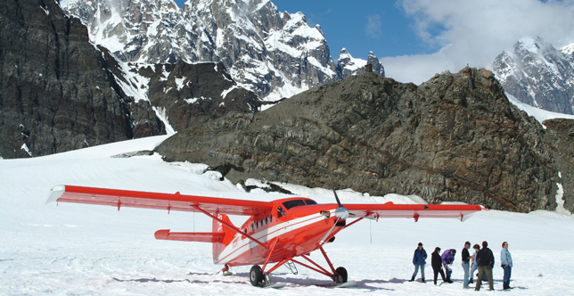 Take a scenic flight to Mt. Denali from Talkeetna.