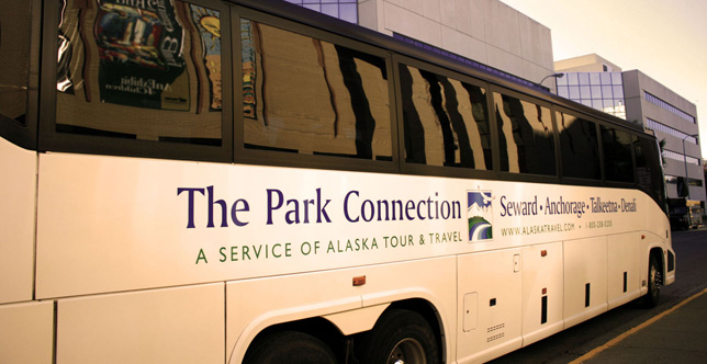 The Park Connection Motorcoach fleet.