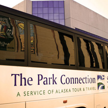 Park Connection bus in downtown Anchorage.