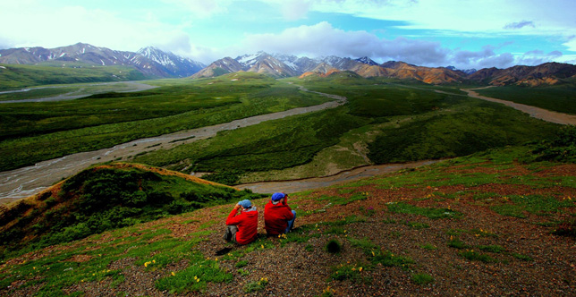 Hikers at Denali National Park.