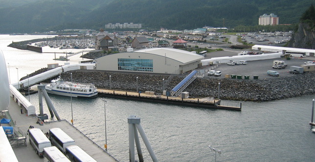 Whittier Alaska cruise shuttles between Anchorage and Seward or Whittier from the Park Connection bus line.