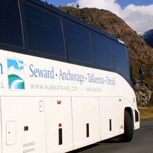 Park Connection bus in route to Seward.