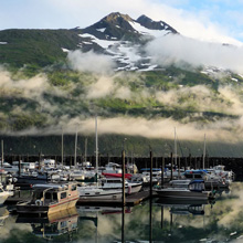 Whittier small boat harbor.